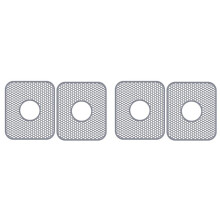 Silicone Sink Mat, 4 Pack Sink Protectors for Kitchen Sink with Center Drain, Folding Non-Slip Heat Resistant Sink Mat