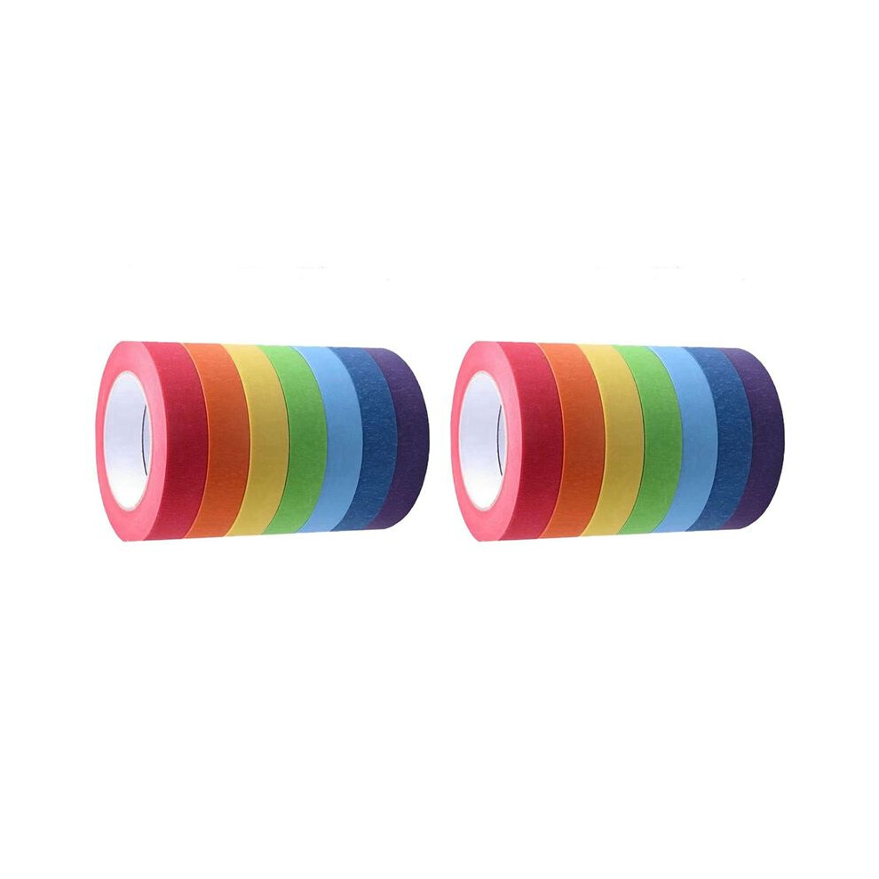 Semoic Red/Orange/Yellow 14X Colo Masking Tape,Colo Painters Tape Drafting Tape, Tape Tape Paper Tapecolorful Tape,A