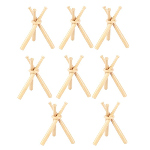 16 Sets Baseball Stand Baseball Holders for Balls Display Baseball Bat Wooden Display Stand Holder Display Baseball 1