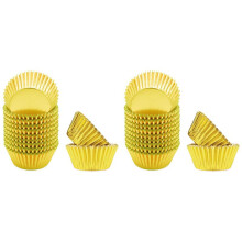 1000 Stück Cupcake-Förmchen Aus Silberfolie zum Backen Von Backförmchen, Dick und Stabil, Ölbeständig, Muffinförmchen Aus Papier B