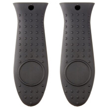 2X Silikon Hot Skillet Griff Abdeckung Halter Schwarz