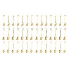 42PCS Shovel Spoon Stainless Steel Tea Spoon Coffee Spoon Ice Cream Dessert Spoon Tableware Knife Fork Spoon, A