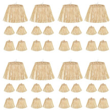 40 Pieces Scarecrow Straw Kit Raffia Material Scarecrow Costume Accessories Decoration Raffia Neck Arm and Ankle Ties