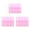 3X Plastic Rectangle 8 Compartments 7 Days Medicine Pill Box 1