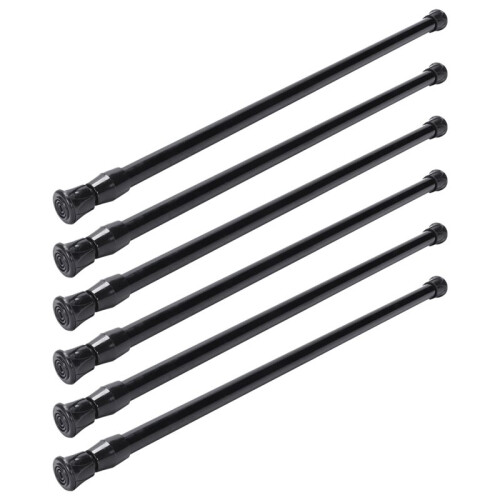 6X Spring Extendable Loaded Curtain Rail Pole Telescopic Bath Window Tension Rod,40-70Cm