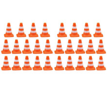 28 Pièces Triangle Cône, Cône de Sécurité de Simulation Panneaux de Stationnement Routier Barrage Routier, Petits Panneaux