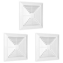 3X Bathroom Exhaust Fan Cover with Springs Replacement Parts for Square Ceiling or Wall-Mount Exhaust Fan, Bathroom