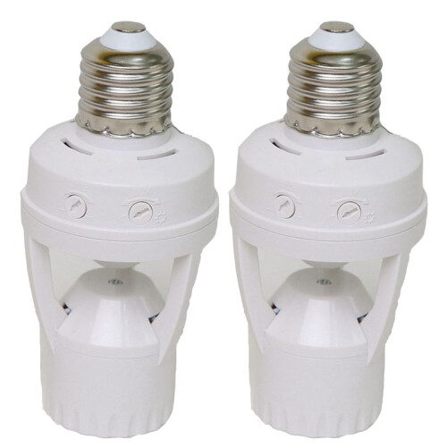 2X 360 Degrees PIR Human Induction Motion Sensor LED Night Lamp Socket Base AC110V-220V Delay  Adjustable