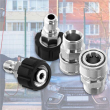 8Pcs Pressure Washer Adapter Set, Quick Connect Kit, M22 14mm to M22 Metric Fitting, Stainless Steel