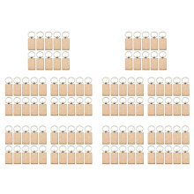 100 Peças Chaveiro de Madeira em Branco Chaveiro de Madeira Chaveiro Chaveiro Etiquetas Personalizadas ou Melhor Presente de Artesanato