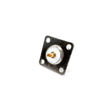 UHF SO239 Female 4 Hole Panel Mount RF Coax Adapter with Durable Nickel Plating and Gold Pin