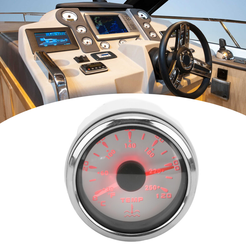 52Mm Water Temp Gauge With 7-Color Backlight, Waterproof Ip67 For Boats & Rvs 5011390586192