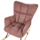 Beliani Rocking Chair OULU Fabric Pink 6
