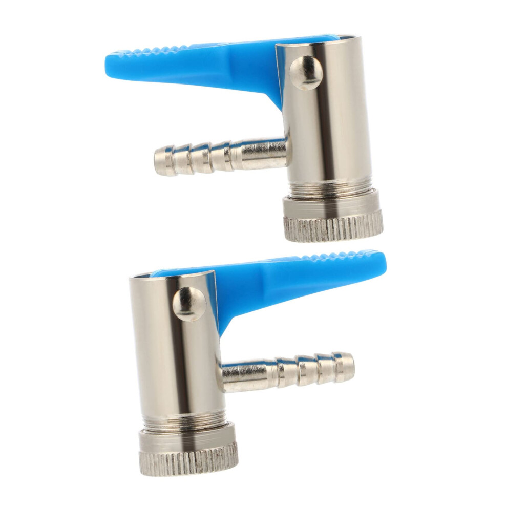2Pcs Tire Air Chuck Tyre Inflator Chuck With Secure Clipon Connector For Schrader, Metal For Car Bike 9092120715484