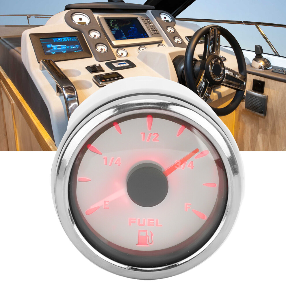 52Mm Fuel Level Gauge 0Â190Î© With 7 Color Backlight For Car Boat Rv 6911390586361