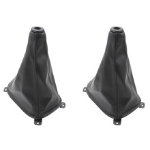 2X Auto PU Leder Manuelle Schalthebel Schutz für Sportage Schwarz