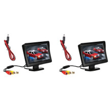 2X 9V-24V 4.3 Inch Rearview Monitor Kit TFT LCD Car Rear View Camera Reversing Parking System Monitor Without Camera