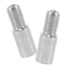 2pcs Chrome Plated Copper Tire Valve Stem Extenders for Easy Access and Dual Wheel Use