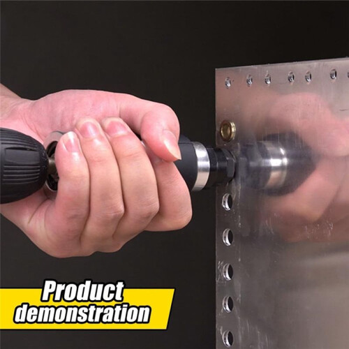 Rivet Nut Tool, Electric Drill Adapter Rivet & Rivet Nut Two Functions Rivnut,6 Rivet Nut Mandrels and 3 Rivet Heads