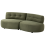 Beliani Sofa 3 Seater LAERDAL Fabric Green 4