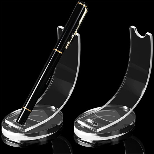 10 Stücke Acryl Stift Halter Bildschirm Ständer, Geeignet für Haus Schule Büro oder Geschäft (Transparent) 1