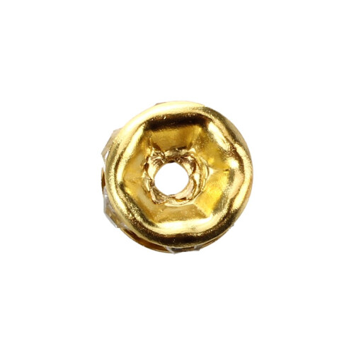 Stockage 50 perles d'or de 6mm avec strass 1