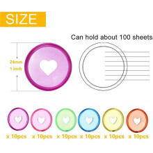 240 Pcs 24mm Plastic Book Binding Discs, Discbound Expansion Discs, Heart Binder Rings Mushroom Hole for DIY Notebooks