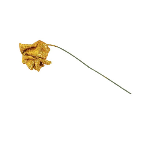 70PZ Foam Glitter Artificial Rose Decor, Oro 1