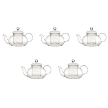 5X Heat-Resistant Glass Teapot Filter Kung Fu Tea Set Six-Person Pot Borosilicate Pot 600Ml