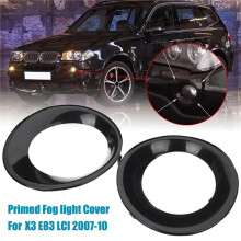 4PCS Lamp Hood Primed Black Fog Light Lamp Trim Driving Light Cover for- X3 E83 LCI 2007-2010
