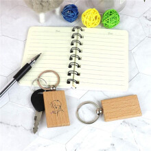 100 Stück Leere Hölzerne Schlüsselanhänger Holz Schlüsselbund Schlüsselanhänger Schlüsselanhänger Personalisierte oder Best Gift