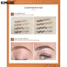 KIMUSE Waterproof Liquid Eyebrow Pencil Makeup Natural Makeup, Easy To Color S03 Black Brown