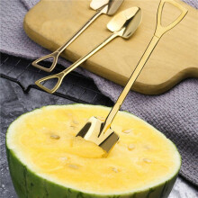 42PCS Shovel Spoon Stainless Steel Tea Spoon Coffee Spoon Ice Cream Dessert Spoon Tableware Knife Fork Spoon, A