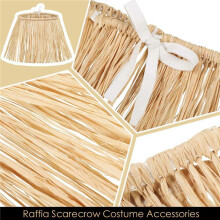 40 Pezzi Kit Paglia Spaventapasseri Materiale Rafia Accessori Costume Spaventapasseri Decorazione Rafia Collo Braccio e Cavigliere