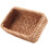 4X Hand-Woven Rectangular Rattan Wicker Basket Fruit Tea Snack Bread Picnic Cosmetic Storage Box S 6