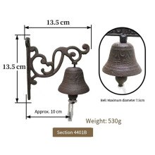 2X Vintage Garden Antique Doorbell, Vintage Large Cast Iron Wall Mounted Metal Doorbell, for Farmhouse Decoration,B