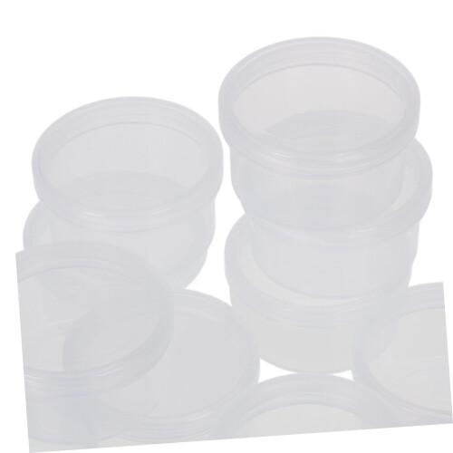 10pcs Clear Plastic Storage Boxes for Beads Makeup and Small Item Organizer Transparent Compact Design 2