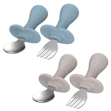 Toddler Utensils Set Stainless Steel Kids Cutlery with AntiChoke Design and BPA Round Handles