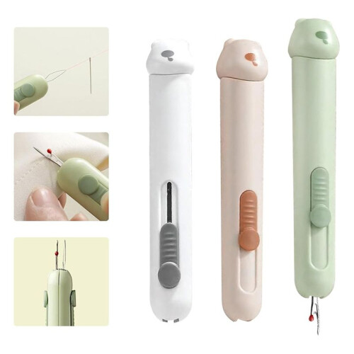 2-in-1 Automatic Needle Threaders Seam Ripper ,Needle Threaders for Hand Sewing, Embroidery,Quick Needle Threading Tool 2