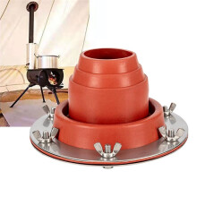 Tent Stove Jack Silicone Accessories Pipe Vent Chimney Cover for Backpacking Camping Outdoor Hot Stove Tent Accessory A