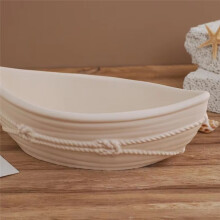 Moule en Silicone pour Bougie, Bol Ovale, Bateau, Pot, Moules en Corde, Plateau de Rangement en Résine Époxy, Moule en Plâtre