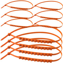 10Pcs Plastic Snow Tire Chains for Cars and Trucks, Quick Emergency Traction, Easy Zip Cable Install