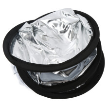 Tragbarer 60cm (23,6 Zoll) Fotoreflektor mit Tragebeutel, Silber & Weiß