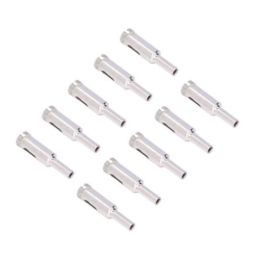 10Pcs Glass Drill Bit Set 12mm Durable Torsion Tile Stone Bits