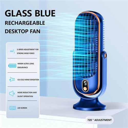 2X 720 Flippable Bladeless Tower Fan, Oscillating Silent Fan with 5 Modes,  Efficient for Bedroom Office 2