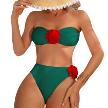 2-delige bikinisets voor dames,-groen rood L