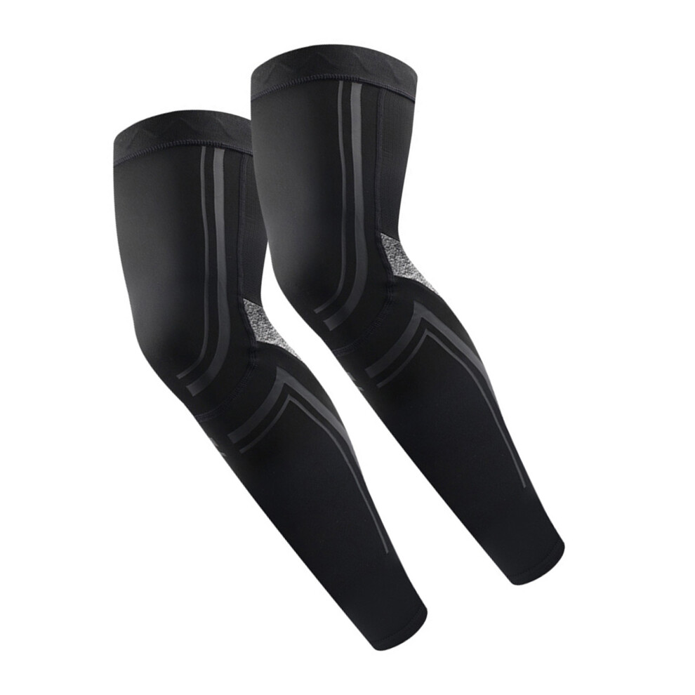 1 Pair Elastic Knee Support Sleeve for Running Basketball-XXL