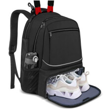 Portable Racquet Carrying Bag Tennis Backpack Outdoor-Black