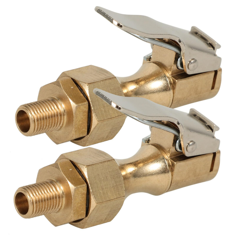 Pack Of 2 Locking Air Chuck For Tire Inflation With Clip, Fits Cars Trucks Rvs 9455672220255