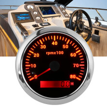 85mm 0-8000RPM Tachometer with 7-Color Backlight Waterproof for Marine & RV